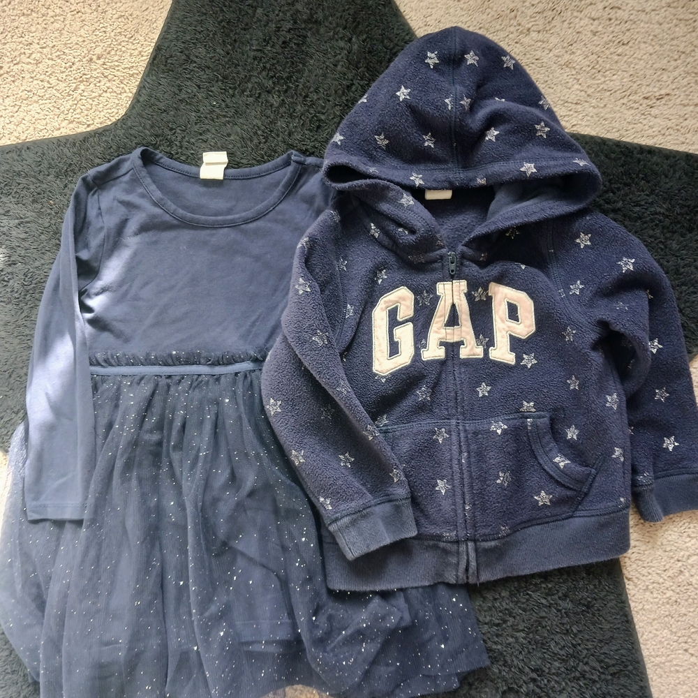 GAP Kids Blue Star Hoodie and Dress Set